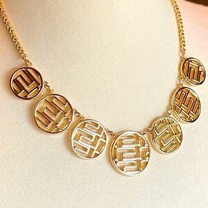 Gorgeous Gold-Tone Geometric Necklace